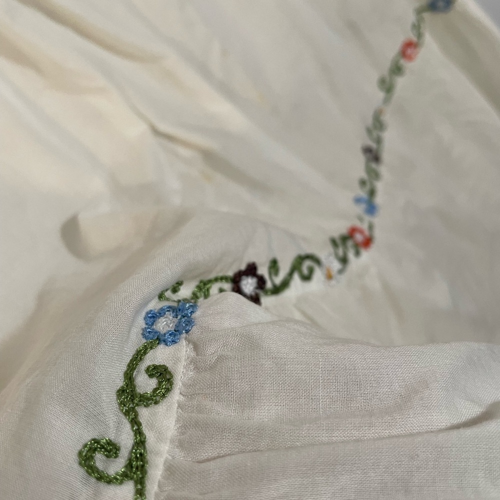 Tommy Bahama White Embroidered Cotton Floral Dress Beach Swim Cottagecore Sz Med - Picture 8 of 10